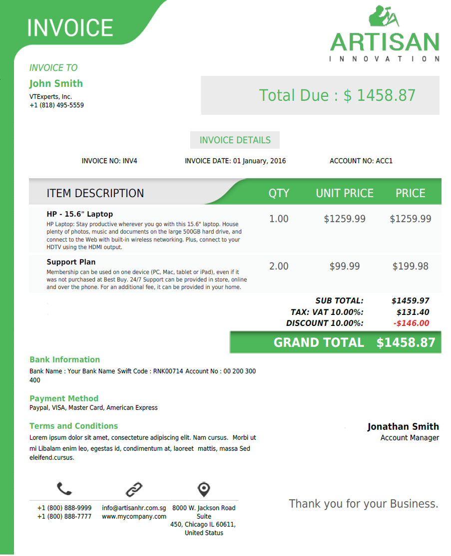 Get Vtiger Invoice Template Pdf Gif