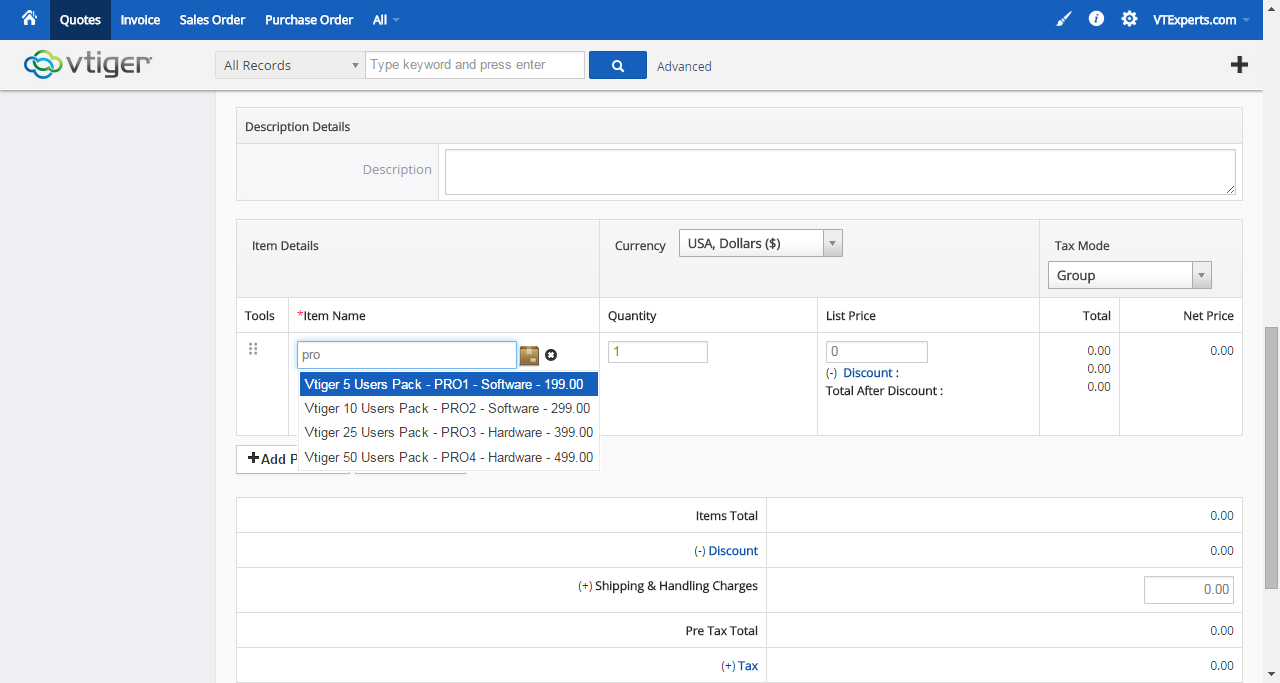 vTiger-Product-Service-Lookup-Product-Lookup-