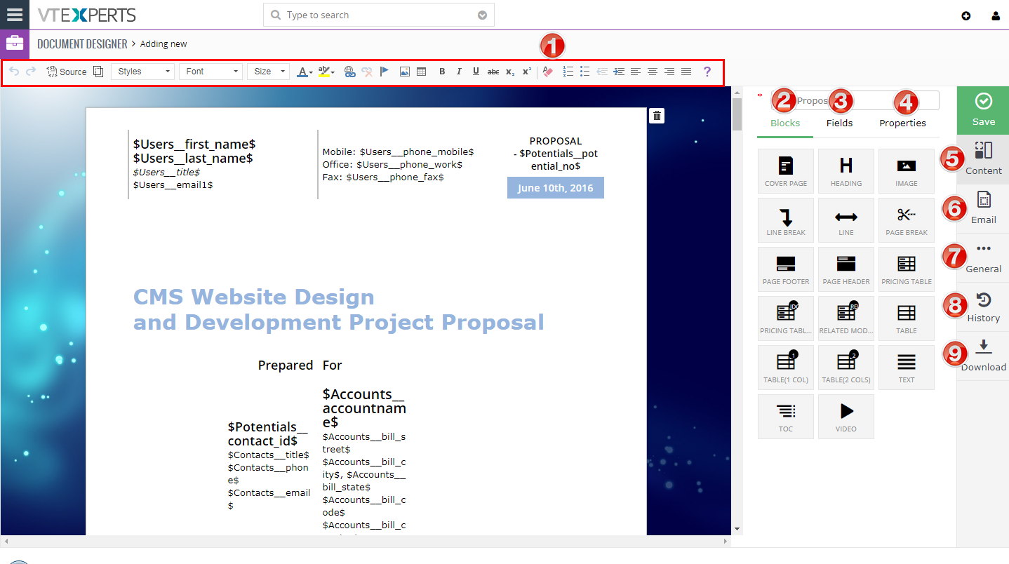 VTiger Document Designer & PDF Maker - Guide40