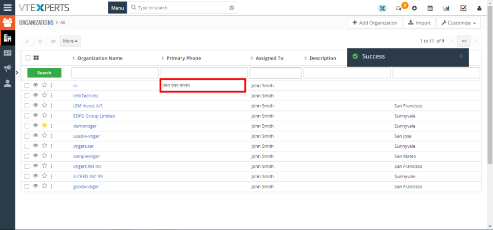 Edit Fields From Listview In VTiger 7 - VTiger Experts