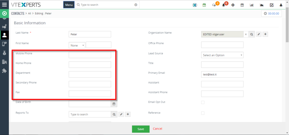 Hide Empty Fields In VTiger 7 - VTiger Experts