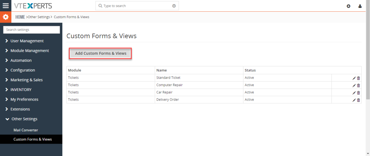 Create Custom Layouts/Forms In VTiger 7 - VTiger Experts