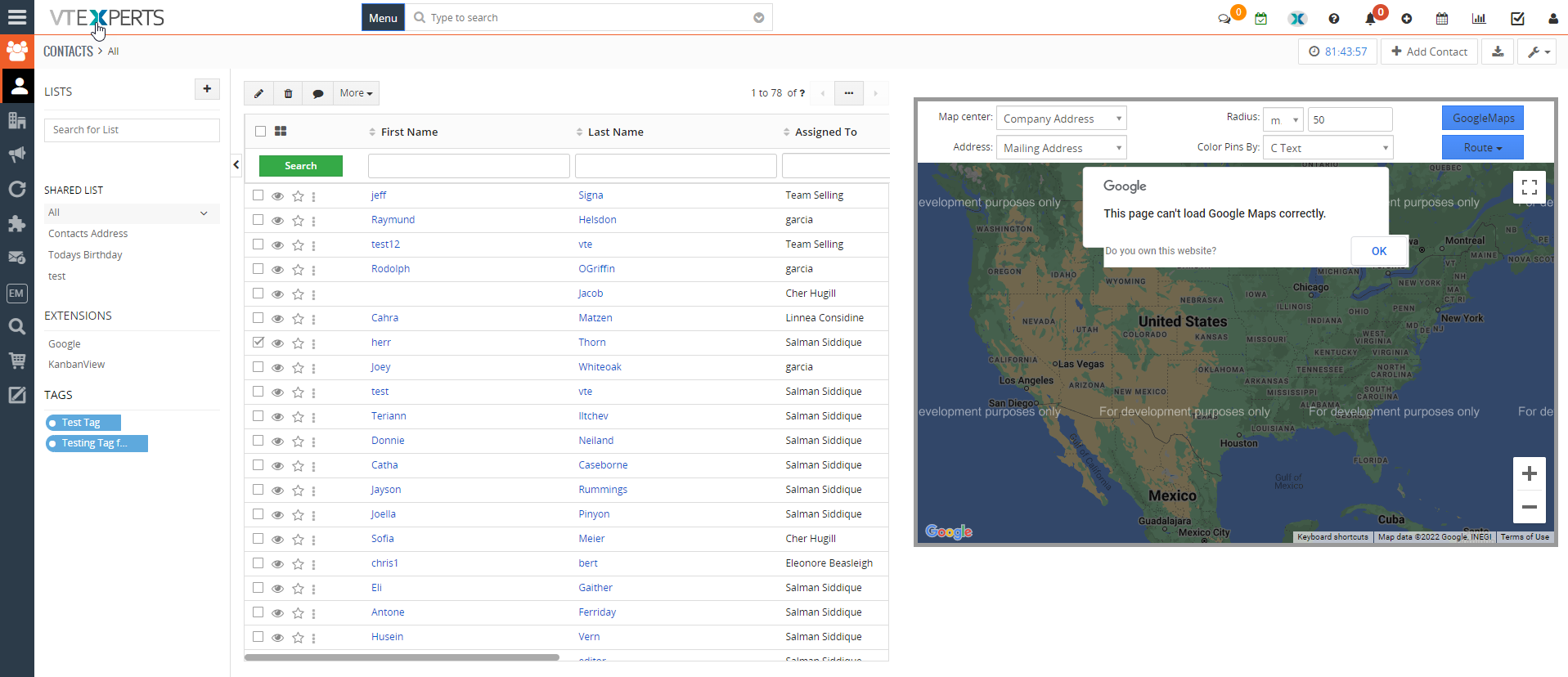 Google API key generation