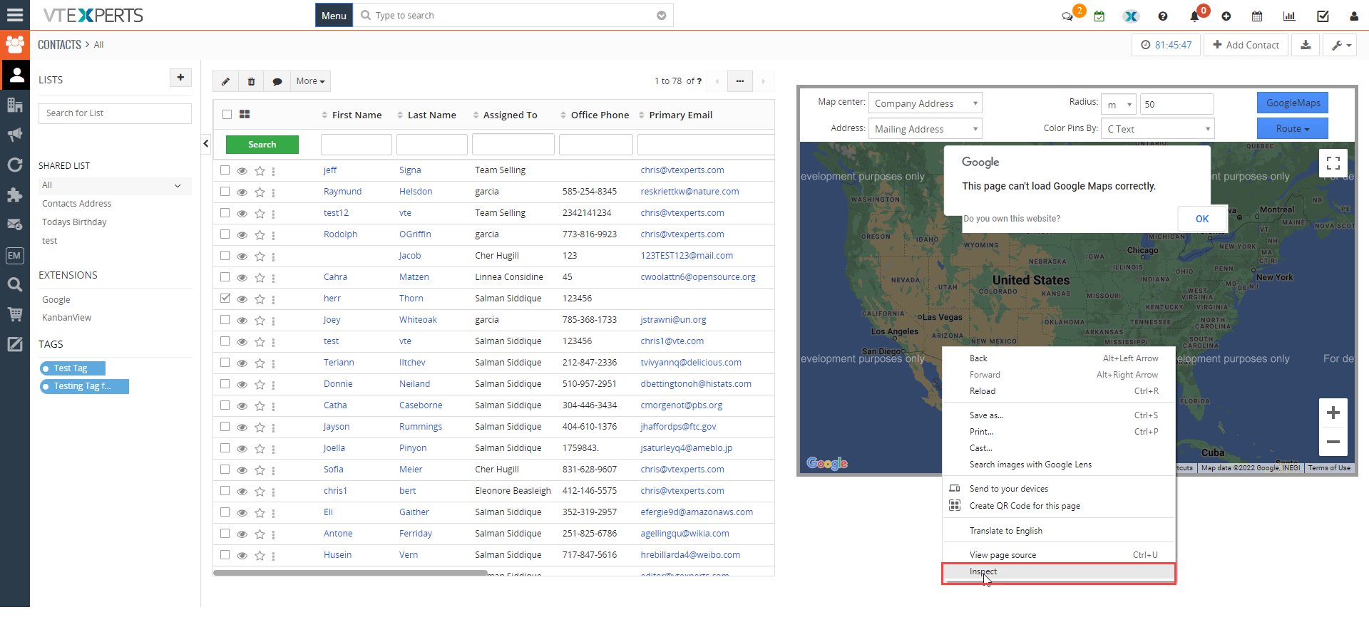 Google API key generation