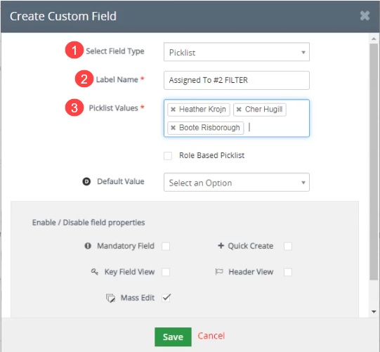 VTExperts Advanced Custom Fields: Second Assigned To Field Filter in vTiger