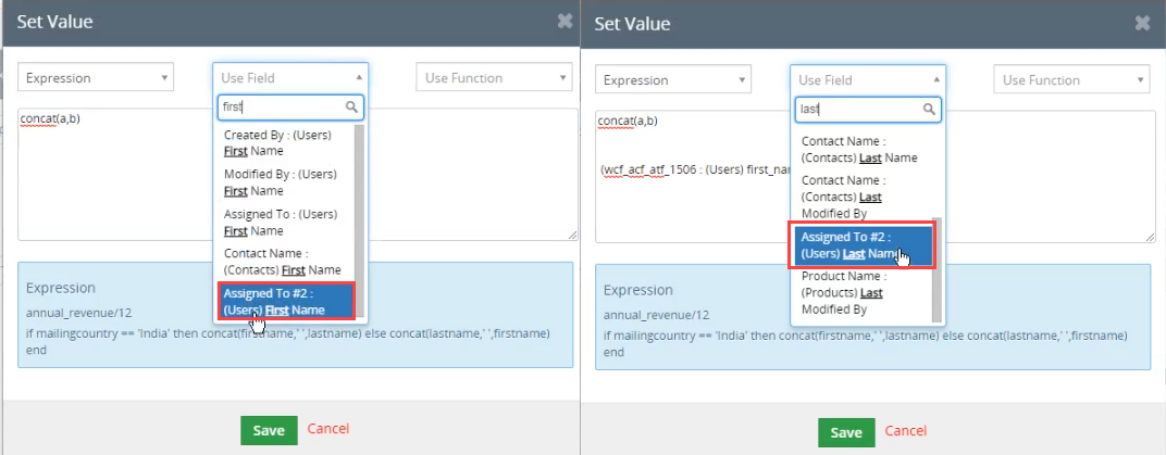 VTExperts Advanced Custom Fields: Second Assigned To Field Filter in vTiger