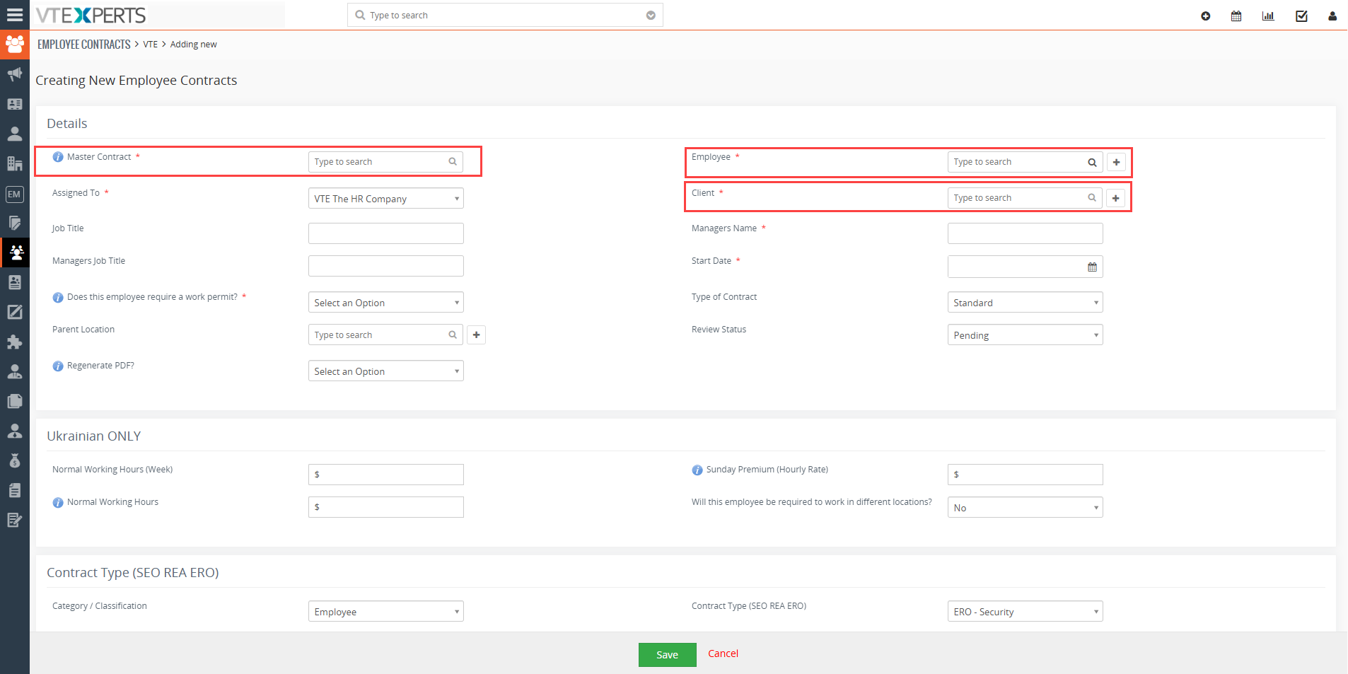 VTExperts: Vtiger Employee Contract Management Customization