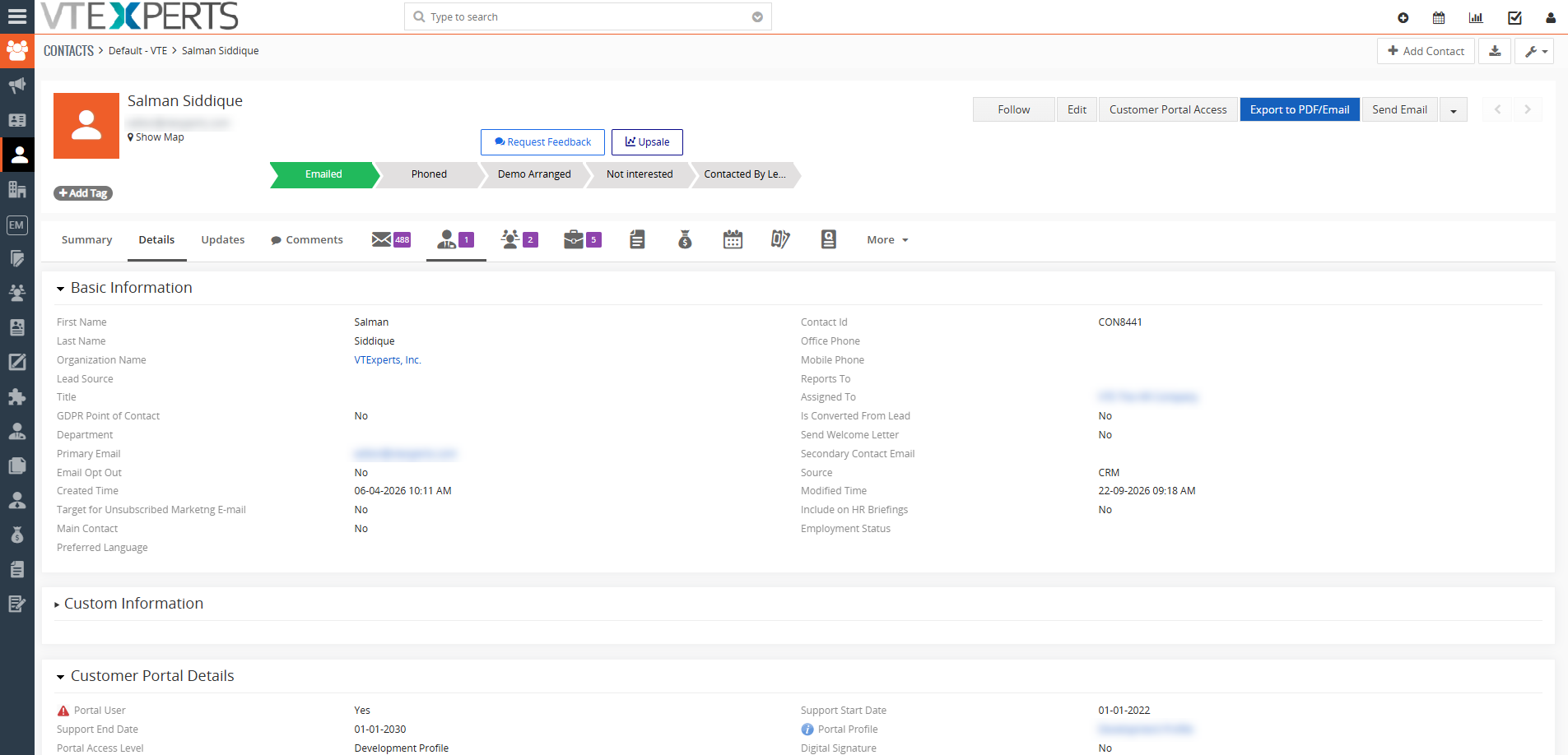VTExperts VTiger Customer Portal Direct Login - Customization VTExperts VTiger Customer Portal Direct Login - Customization